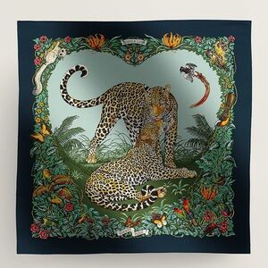 NEW Jungle Love Forever Silk Scarf 90 Hermes